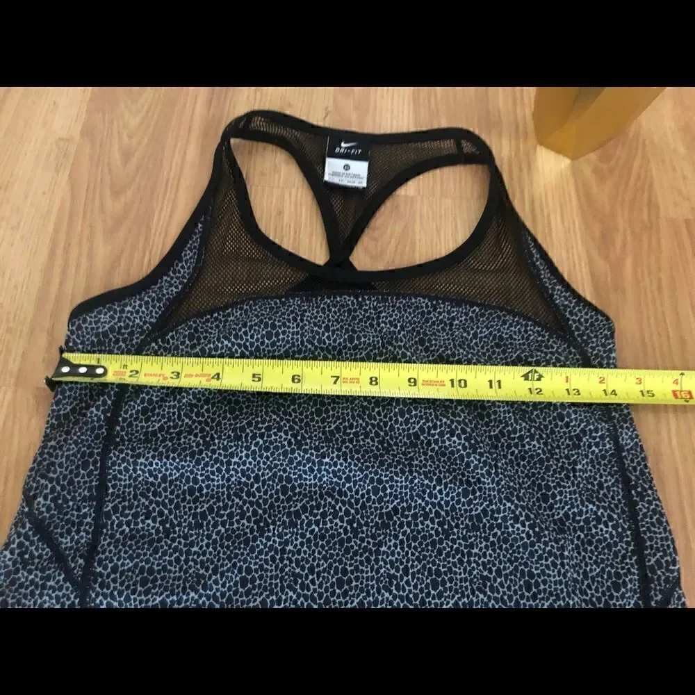 NIKE Dri-Fit Black/Gray Mesh Tank Top